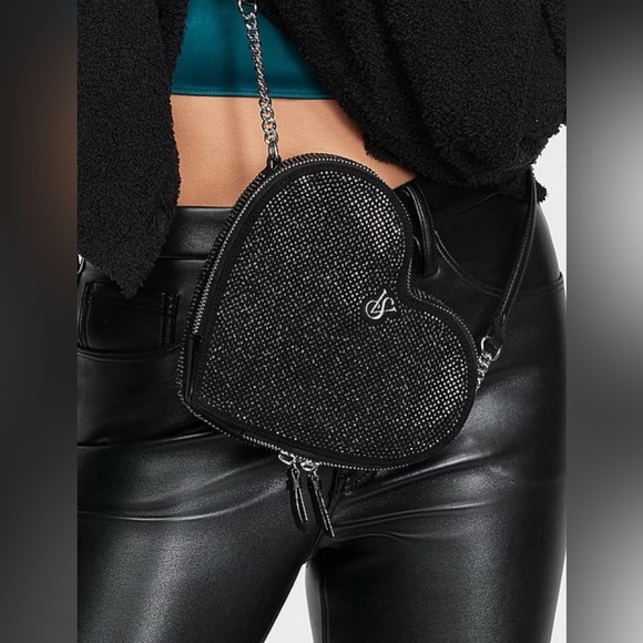 BRAND NEW VS Heart Rhinestone Crossbody Bag - Picture 3 of 6